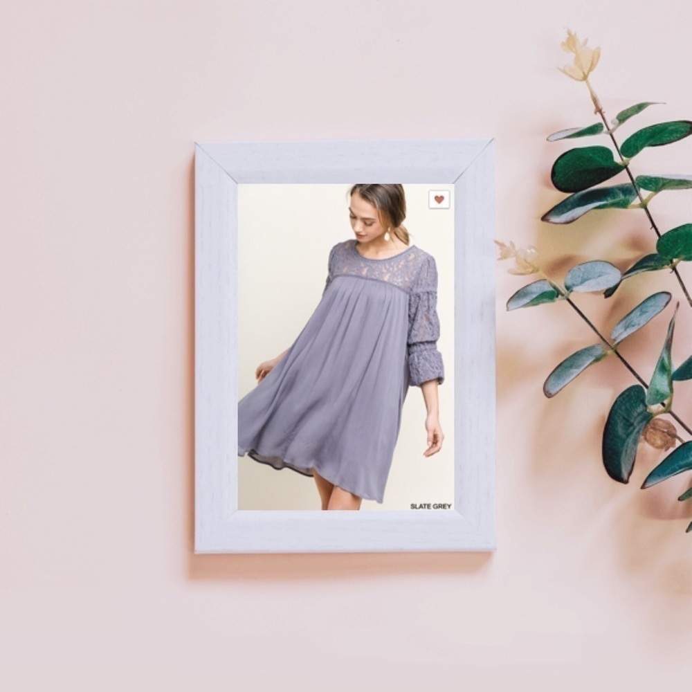 Slate Grey Keyhole Dress